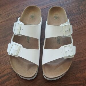 Birkenstock Papillio White Vegan Platform Sandals Size 41